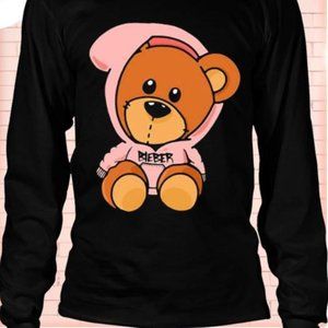 Justin Bieber Bear Black T-Shirt Long Sleeve